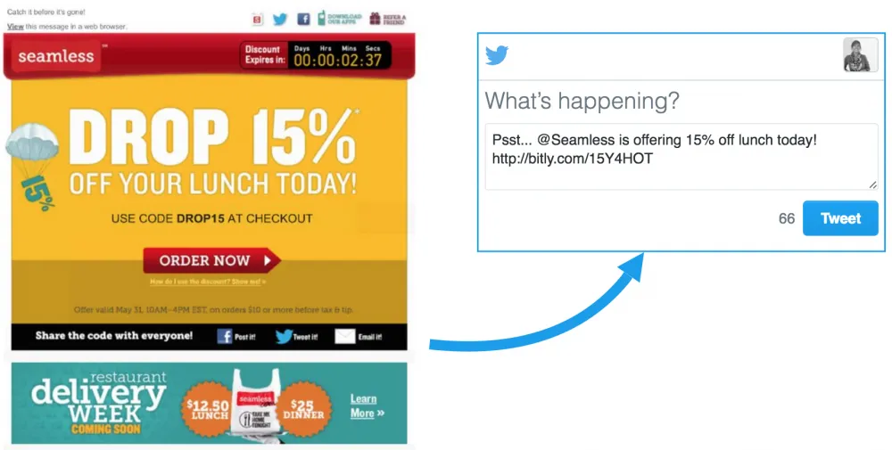social media sharing icons example