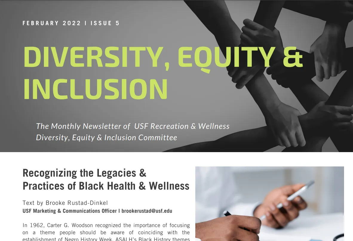 Feburary newsletter ideas: Black history month newsletter example