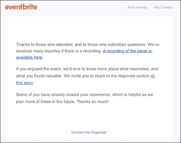 Eventbrite's example
