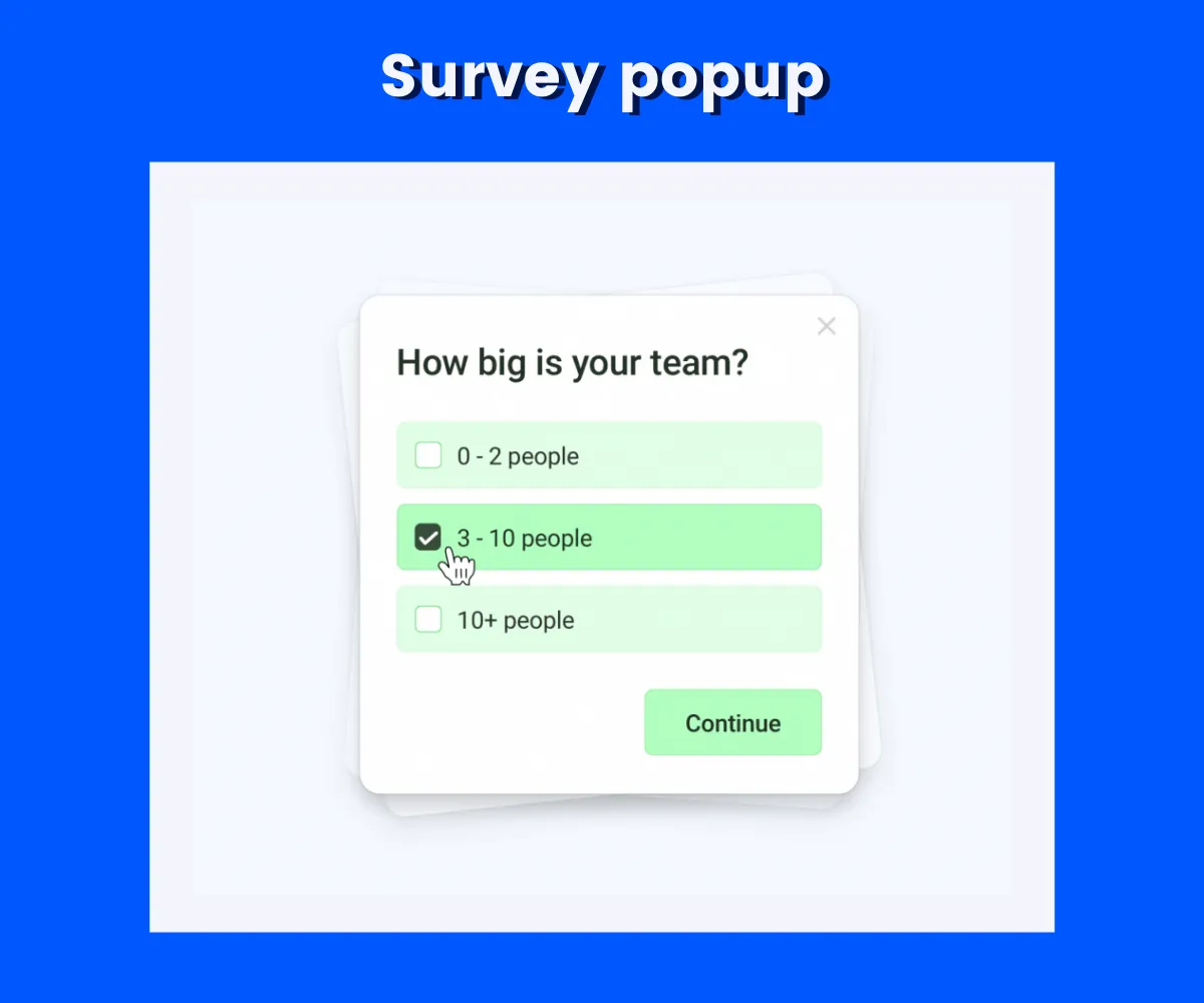 survey popup