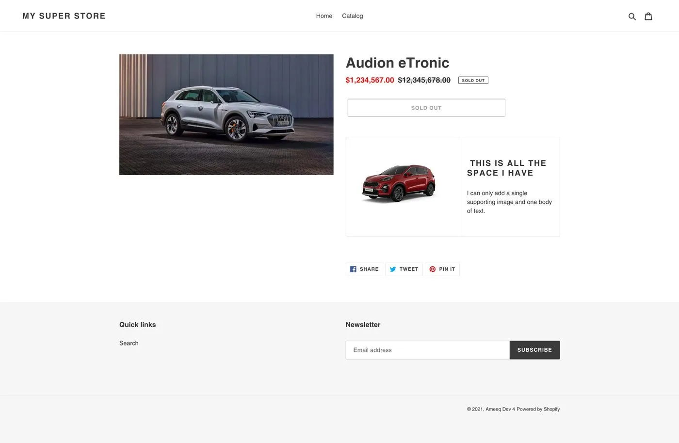 product page screenshot