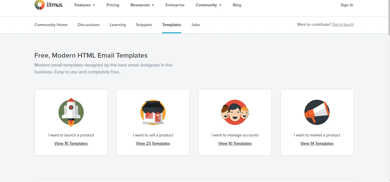 Email marketing template platform: Litmus