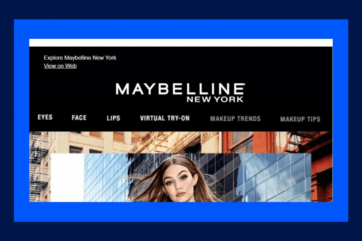 Maybelline email header