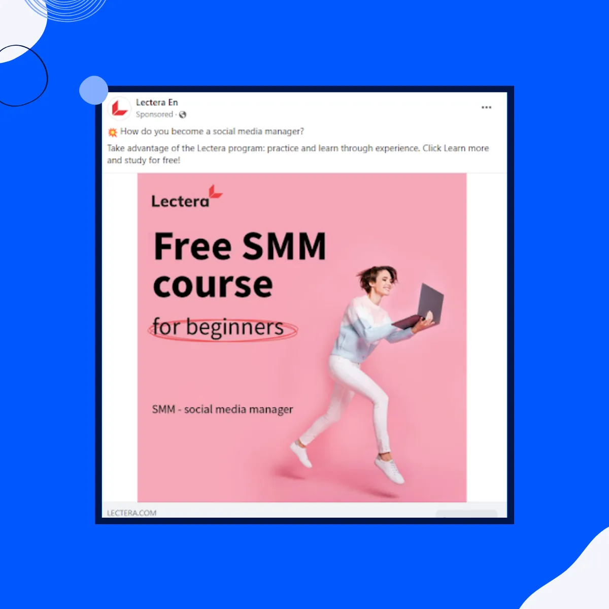 B2C lead generation examples: Paid campaign by Lectera En