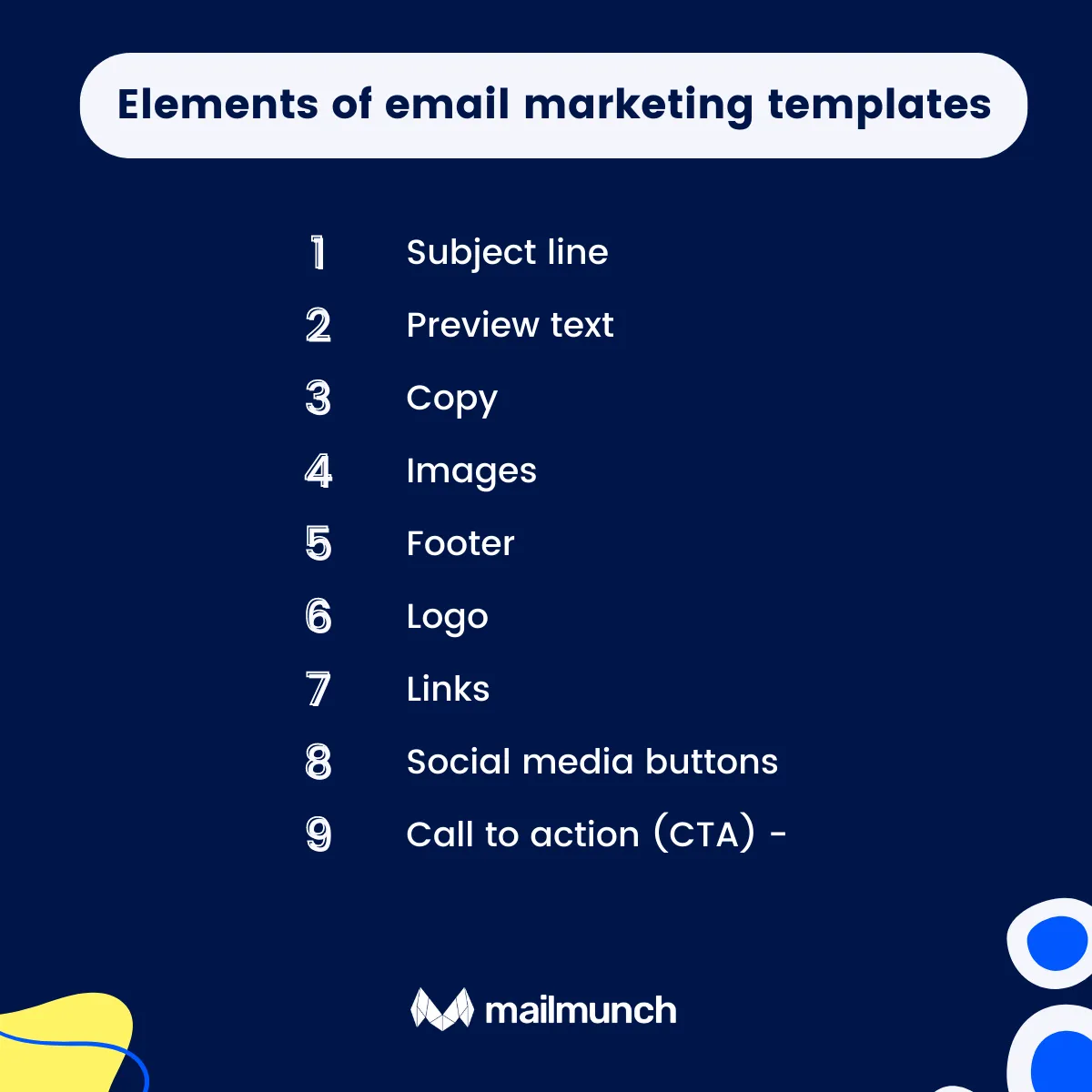 Infographic: Elements of email marketing templates