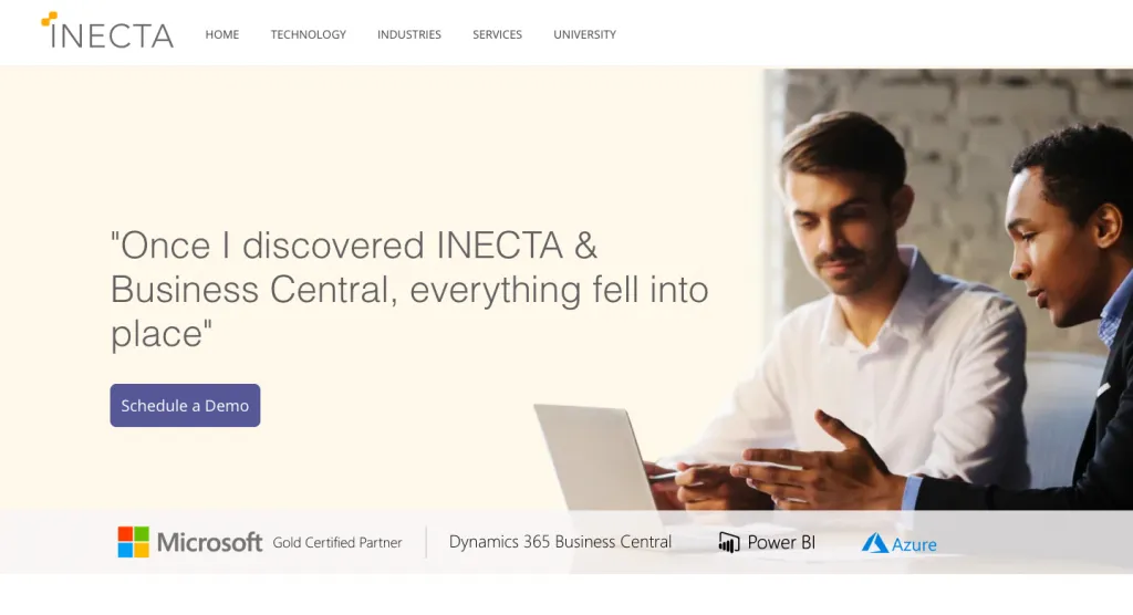 inecta landing page