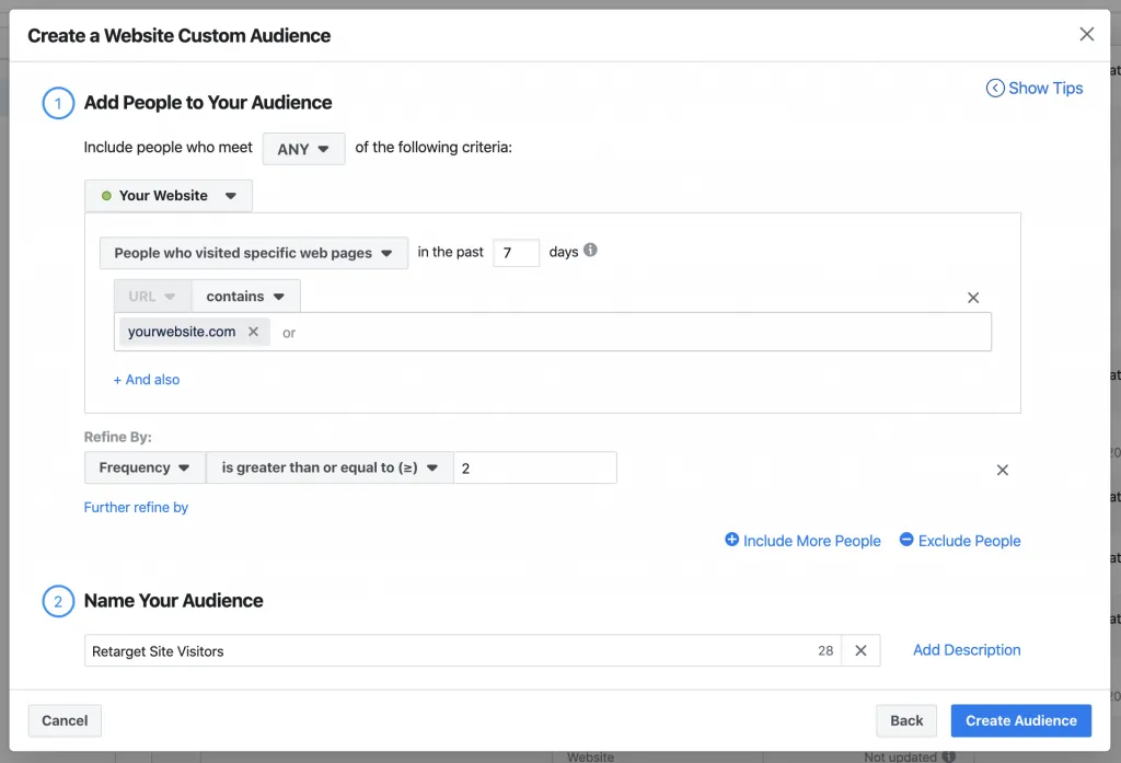 facebook pixel screenshot