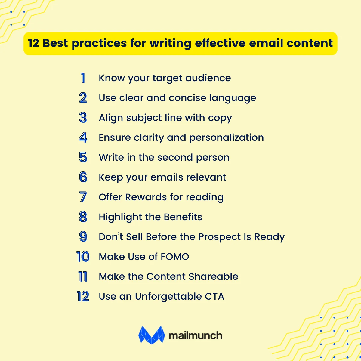 Infographic: 12 Best practices for writing effective email content