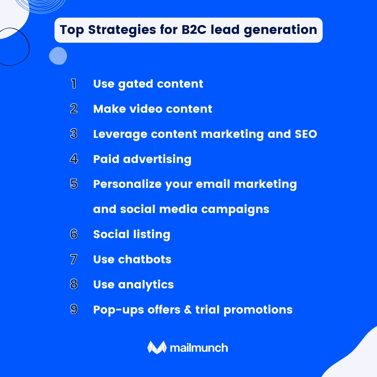 9 Tops strategies for B2C lead generation