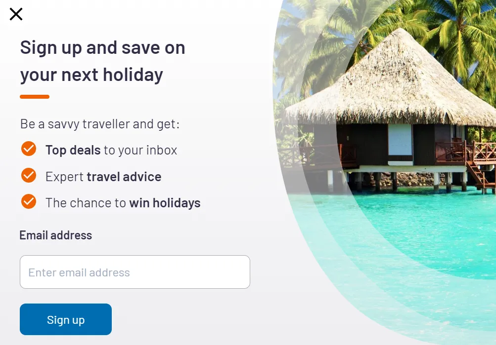 Example of a clever CTA in a newsletter sign up email