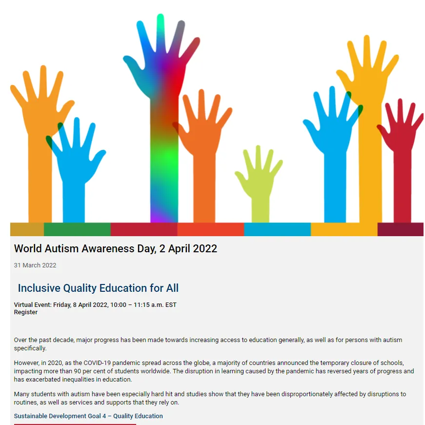 World Autism Awareness Day: April Newsletter Ideas