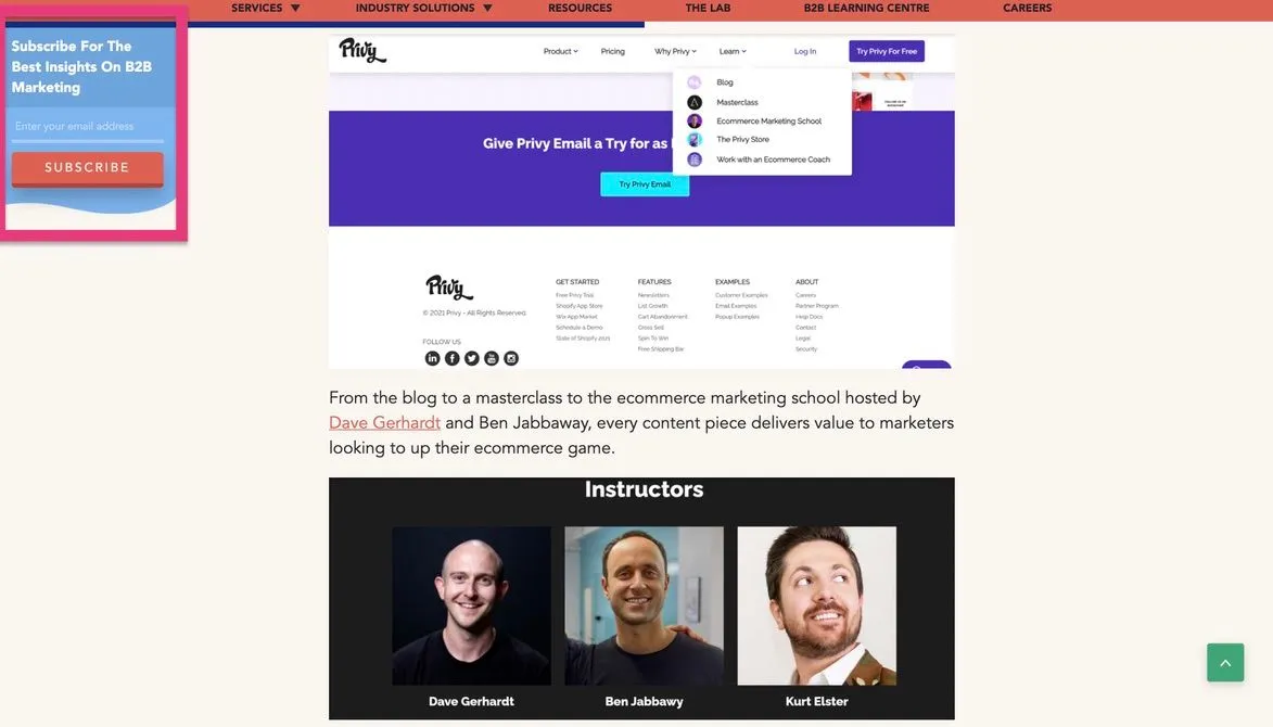 slidebox form