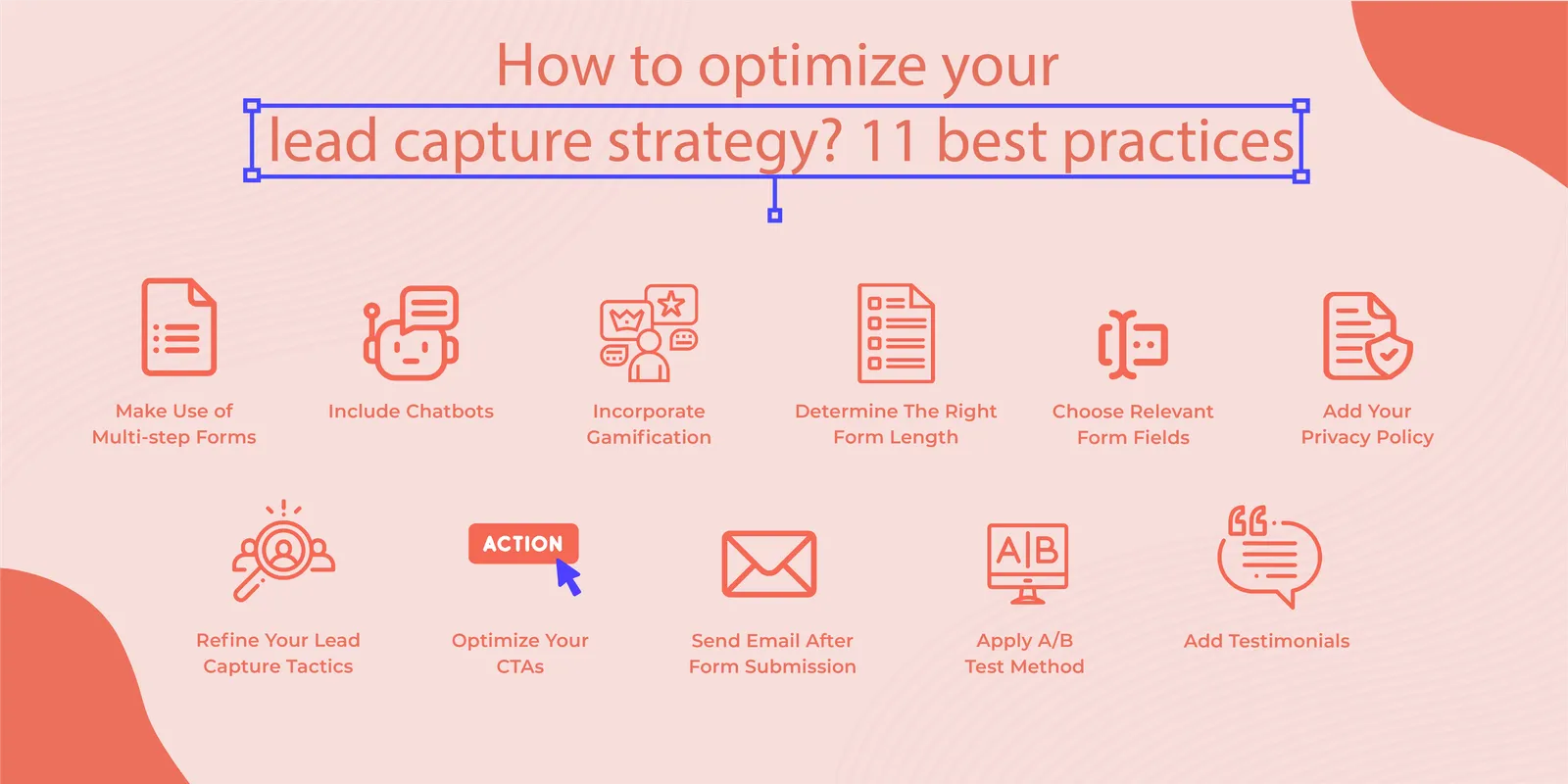 Infographic: How to optimize your lead capture strategy? 11 best practices