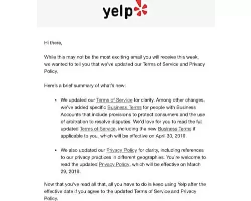 Yelp's example