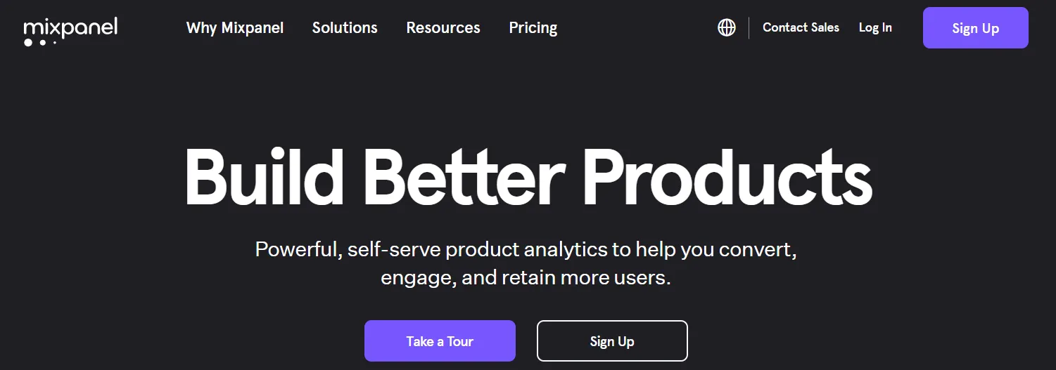Marketing analytics tools: Mixpanel