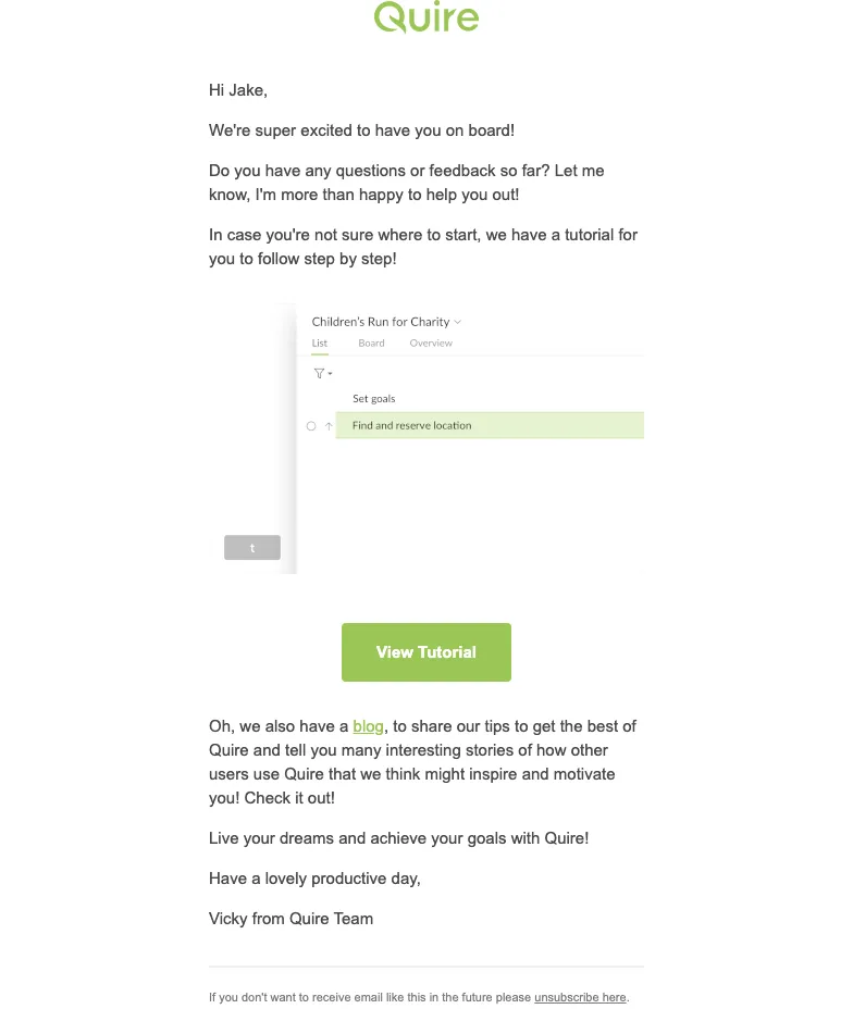 Onboarding example