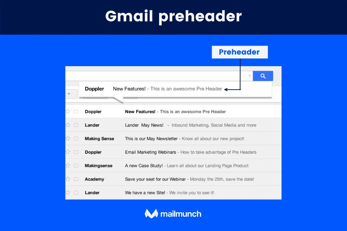 gmail preheader example
