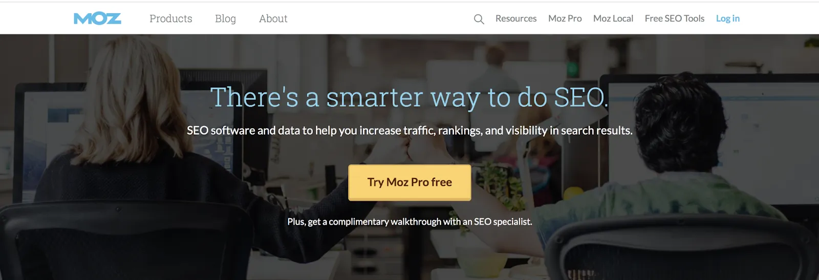 moz landing page