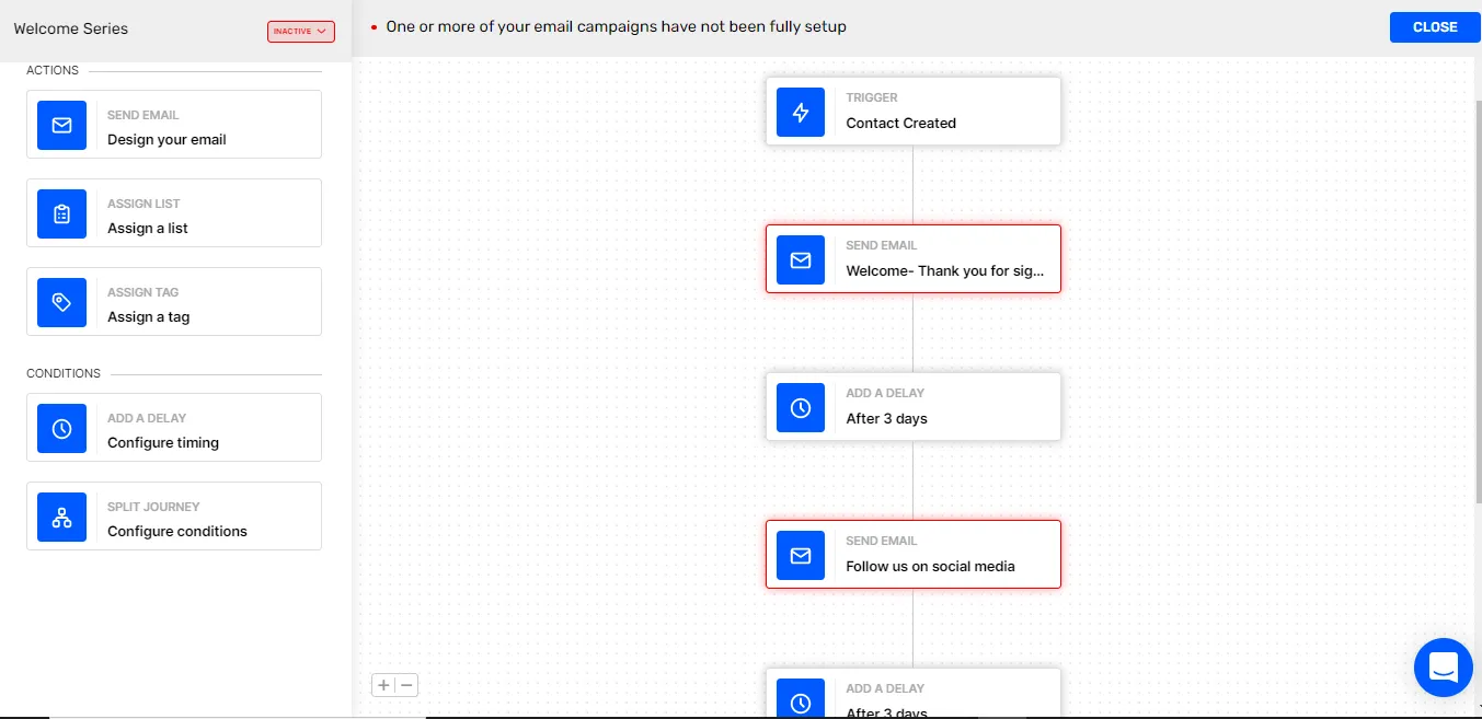 Email automation example