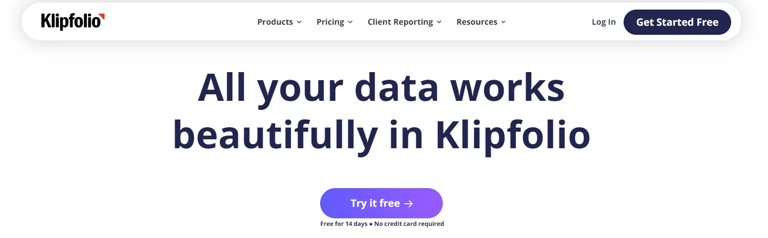 Marketing analytics: Klipfolio