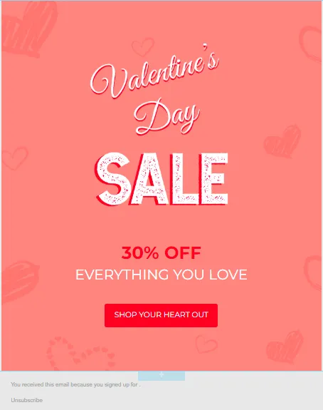 Mailmunch's Valentine's Day Template