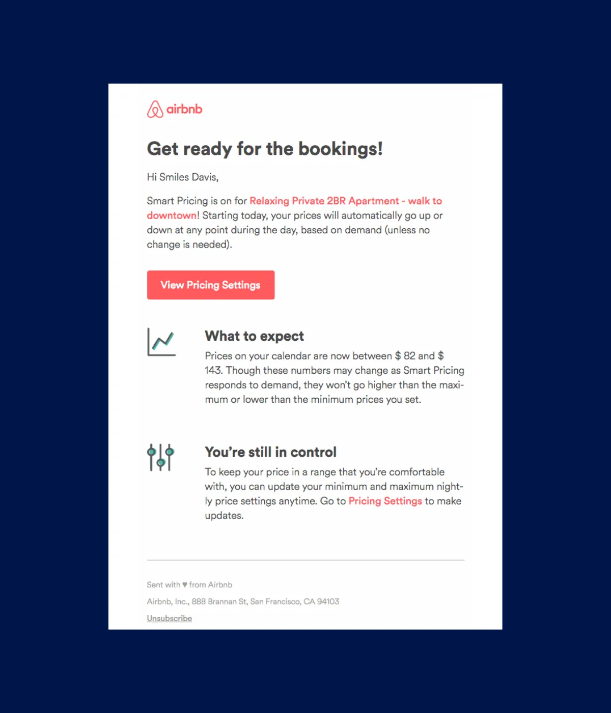 Visible CTA example