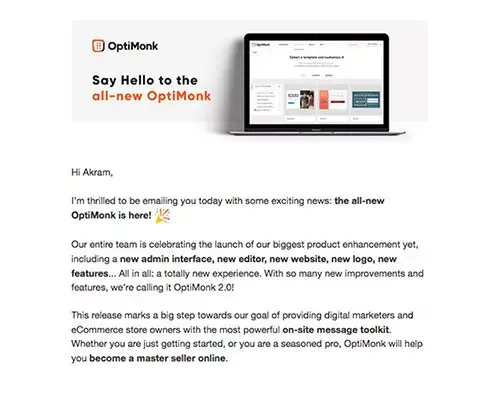 OptiMonk's example