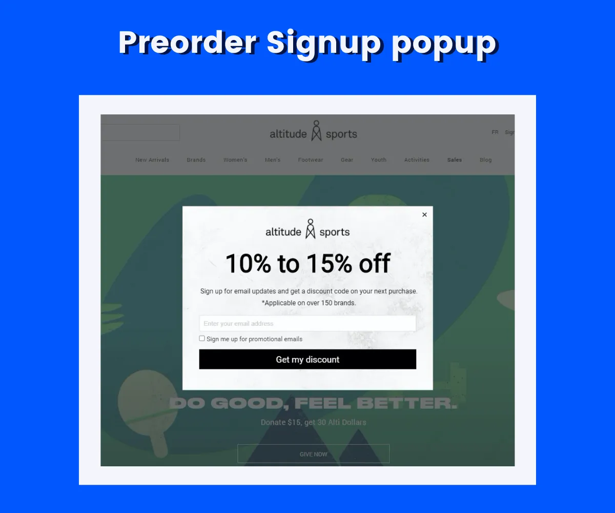 pre-order signup