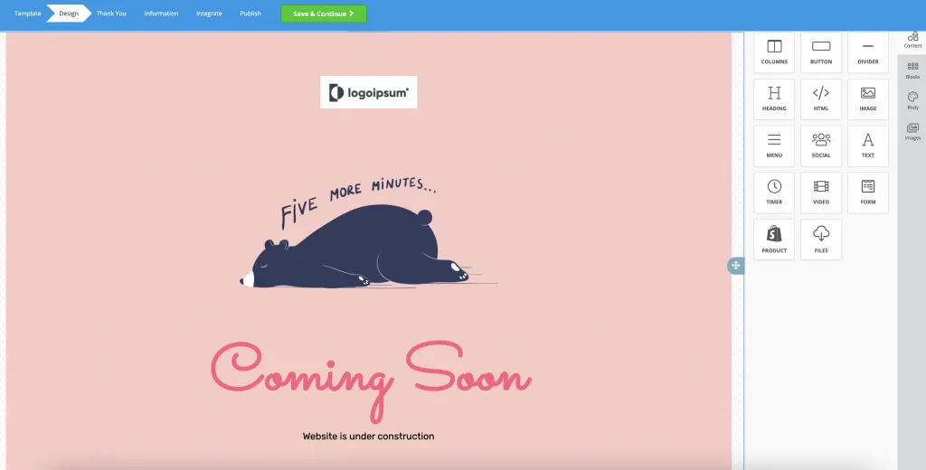 password pages for Shopify stores on the Mailmunch app